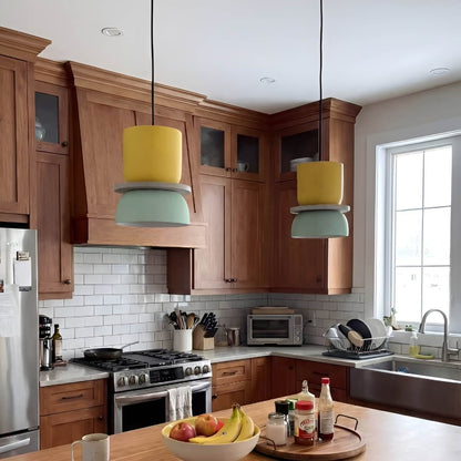 Macaron Color Block Modern Pendant Light for Kitchen Island