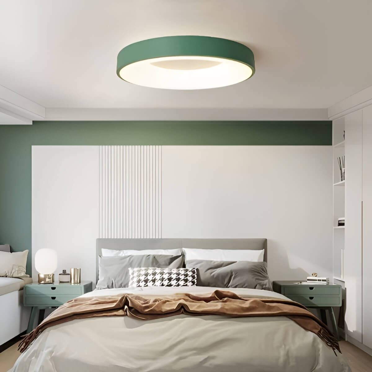 Macaron Round Acrylic LED Bedroom Ceiling Light