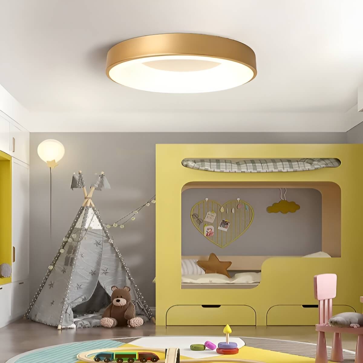Macaron Round Acrylic LED Bedroom Ceiling Light