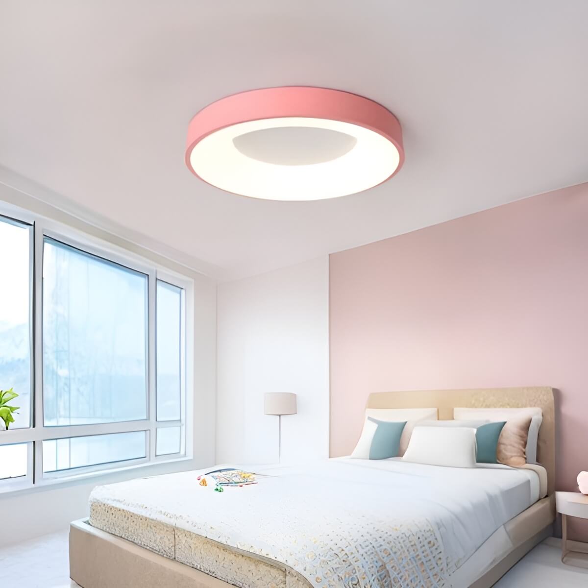 Macaron Round Acrylic LED Bedroom Ceiling Light