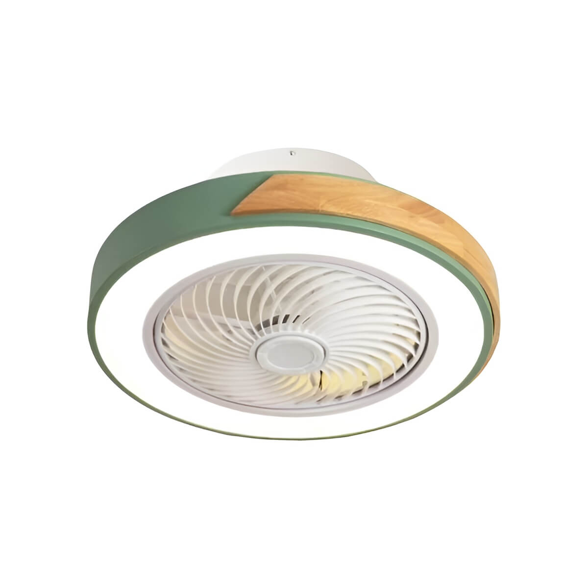 Macaron Round Low Profile Ceiling Fan Light Fixture