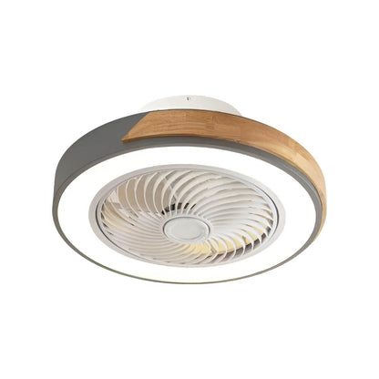 Macaron Round Low Profile Ceiling Fan Light Fixture