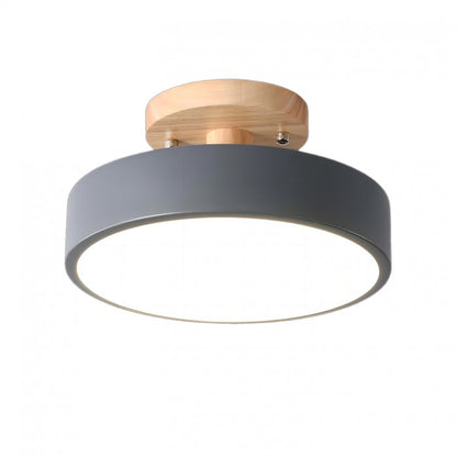 Macaron Round Wooden Ceiling Lamp