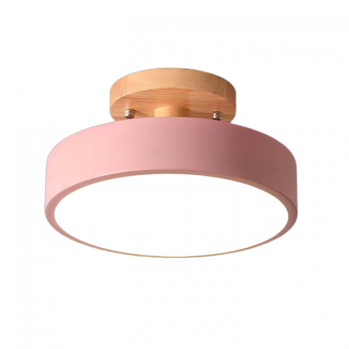 Macaron Round Wooden Ceiling Lamp