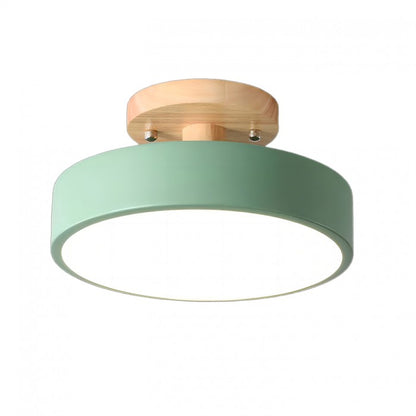 Macaron Round Wooden Ceiling Lamp