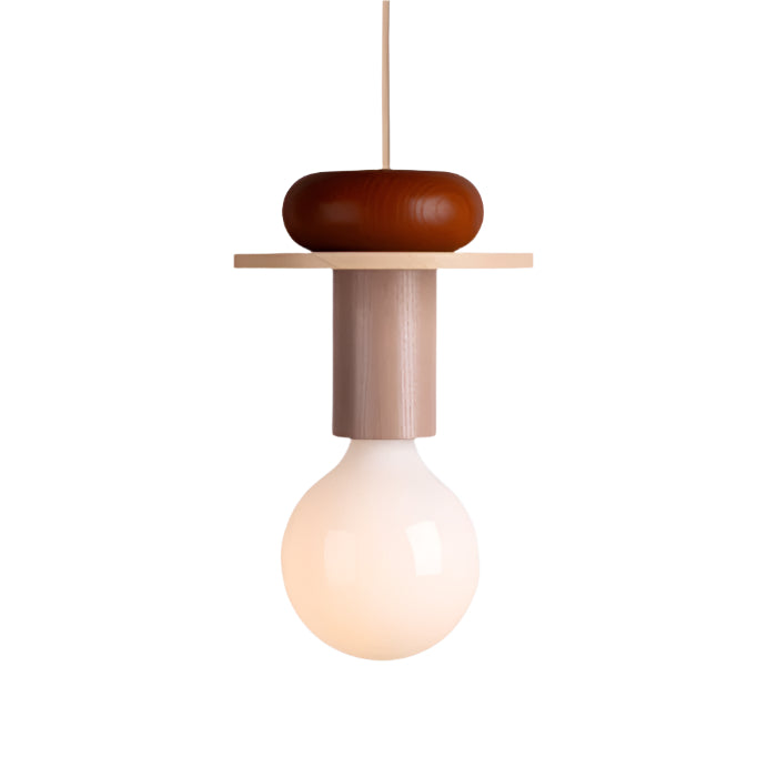 Memphis Geometric Colorful Wooden Pendant Light