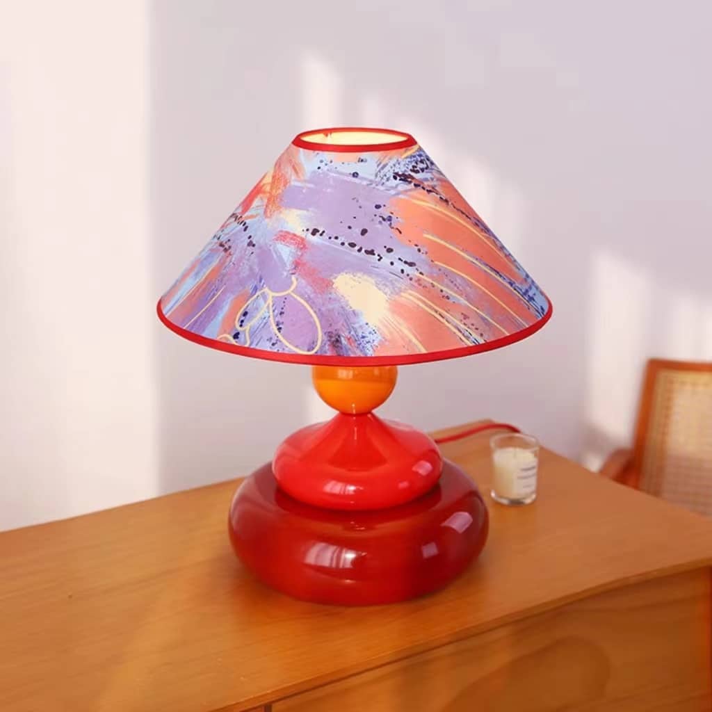 Memphis Stacked Stone Colorful Table Lamp