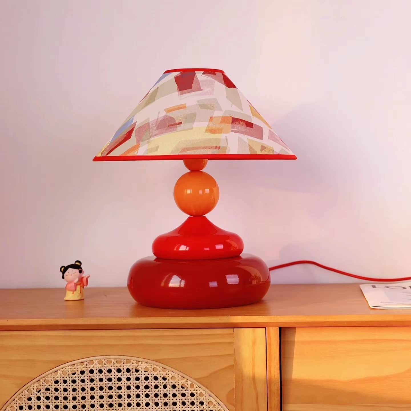 Memphis Stacked Stone Colorful Table Lamp