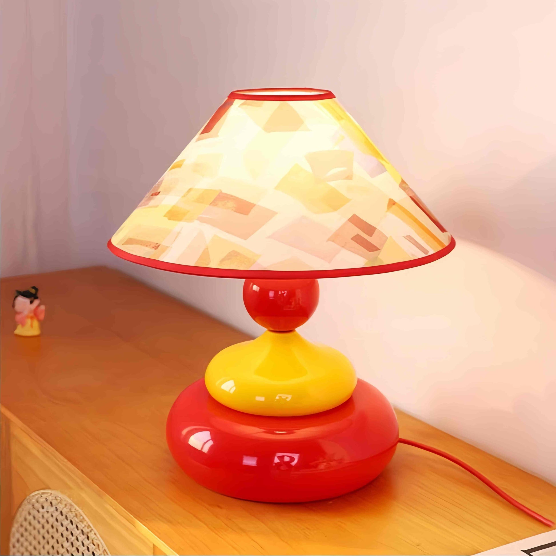 Memphis Stacked Stone Colorful Table Lamp