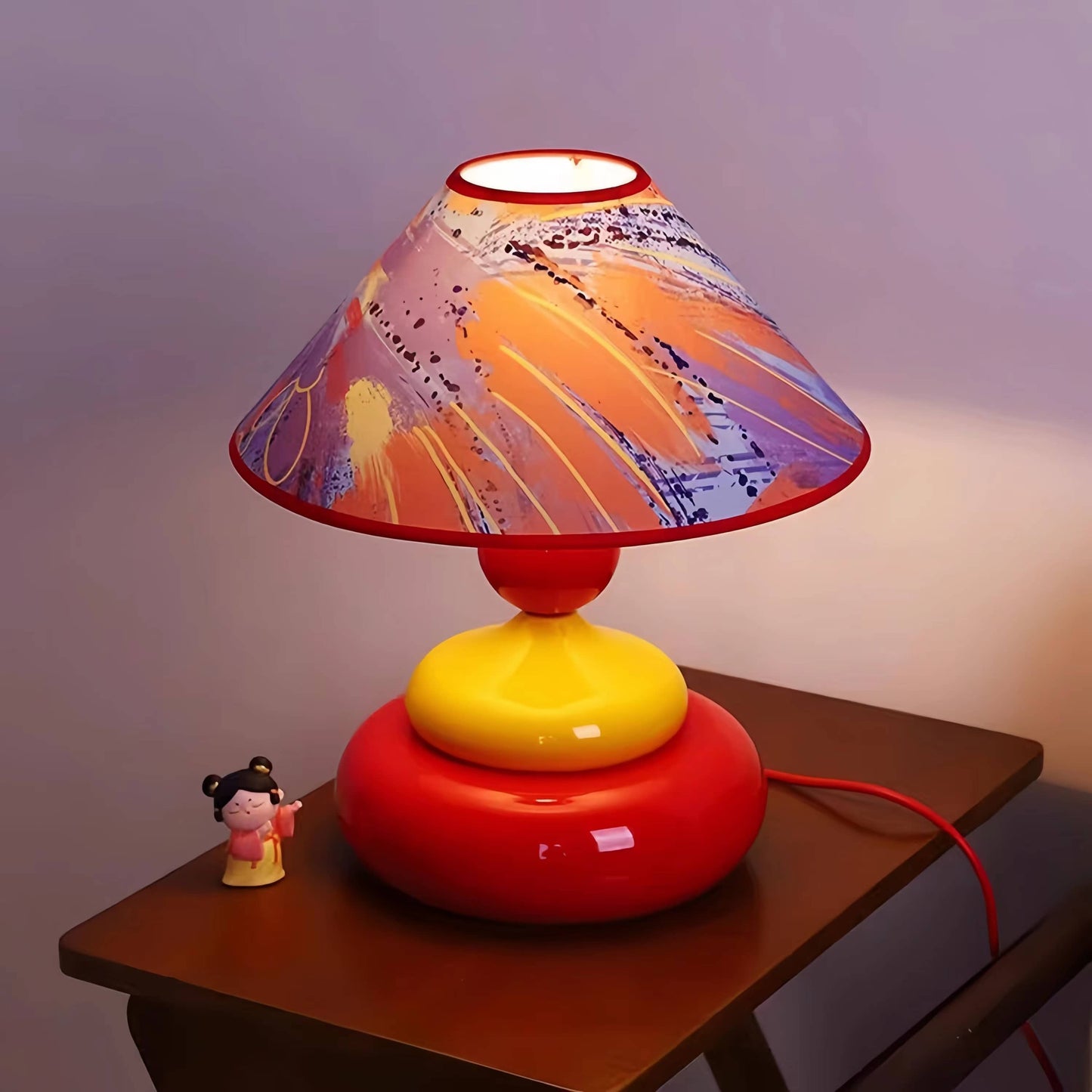 Memphis Stacked Stone Colorful Table Lamp