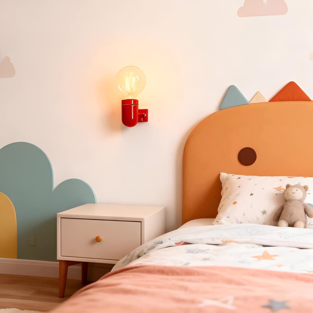 Memphis Style Small Colorful Ceramic Wall Light for Nursery