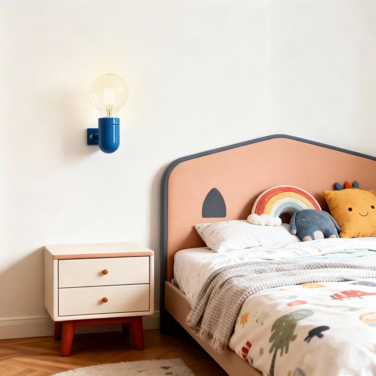 Memphis Style Small Colorful Ceramic Wall Light for Nursery