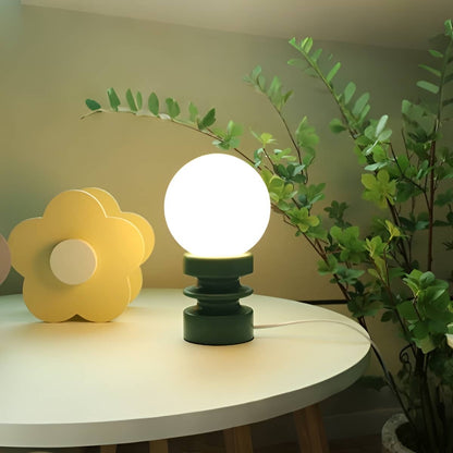 Memphis Style Spiral Base Globe Table Lamp