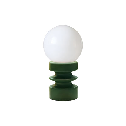 Memphis Style Spiral Base Globe Table Lamp