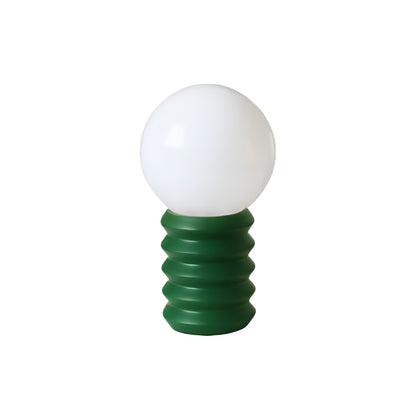 Memphis Style Spiral Base Globe Table Lamp