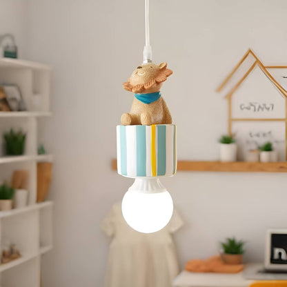 Memphis Dreamy Small Animal Colorful Pendant Light for Nursery