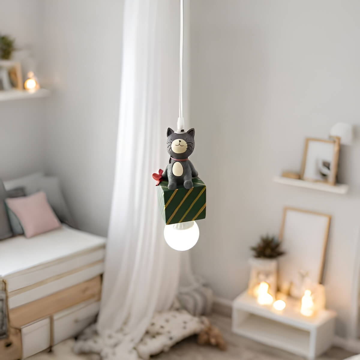 Memphis Dreamy Small Animal Colorful Pendant Light for Nursery