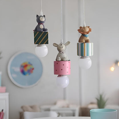 Memphis Dreamy Small Animal Colorful Pendant Light for Nursery