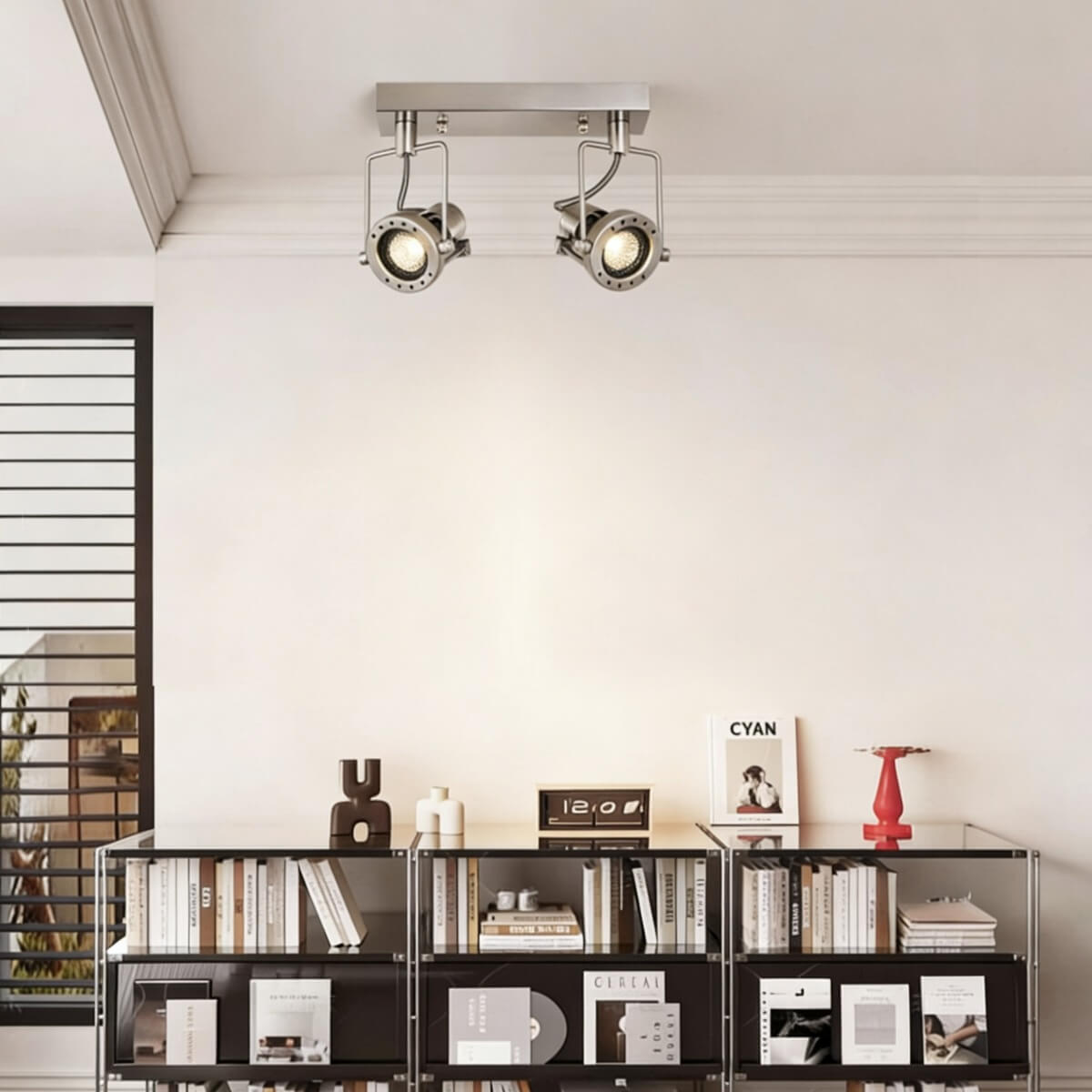 Metal Adjustable Industrial Bauhaus Spotlight Ceiling Light