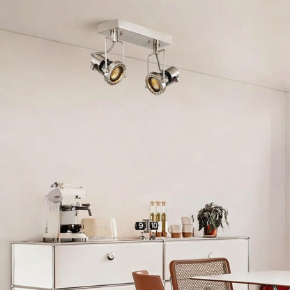 Metal Adjustable Industrial Bauhaus Spotlight Ceiling Light