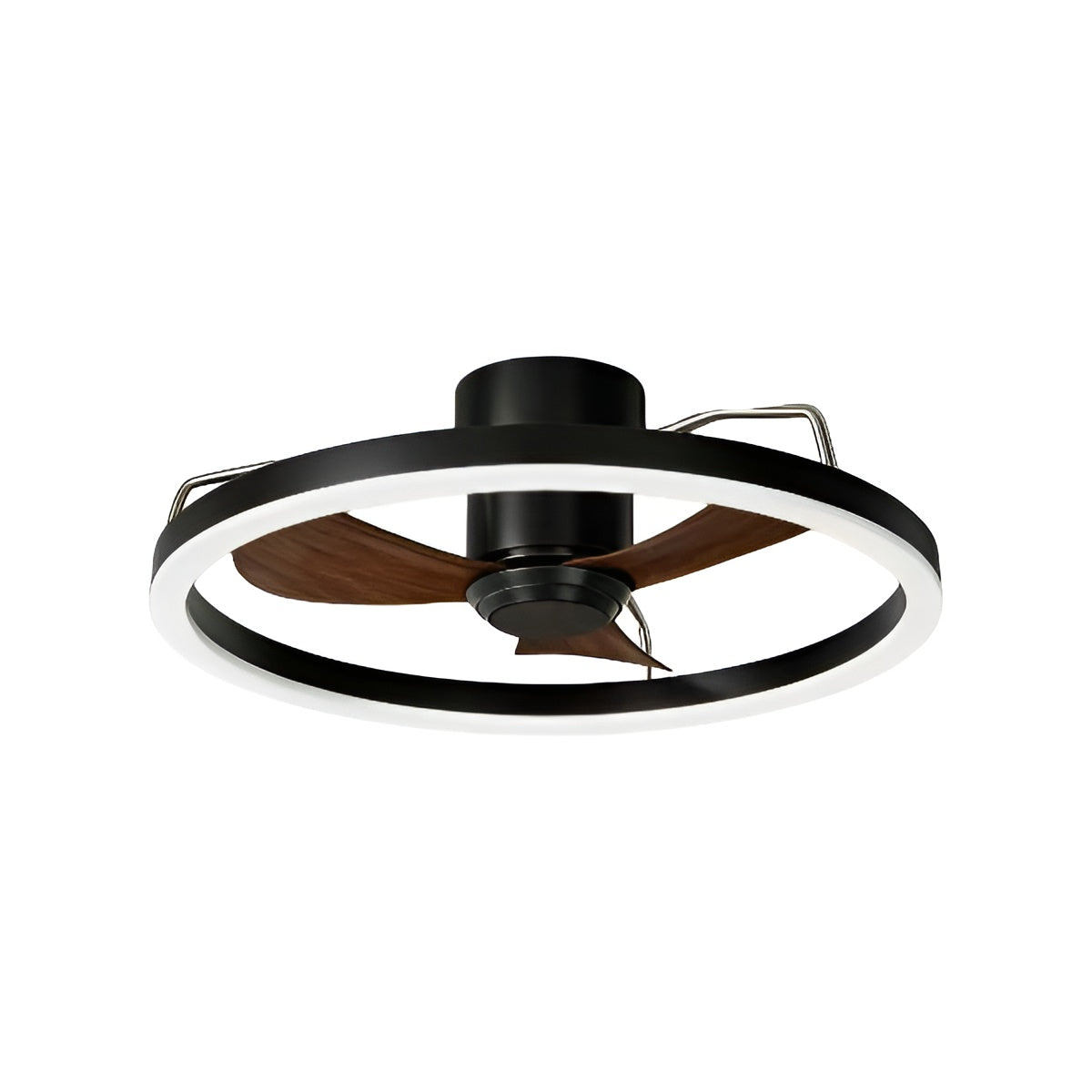 Metal Ring LED Modern Ceiling Fan with Light