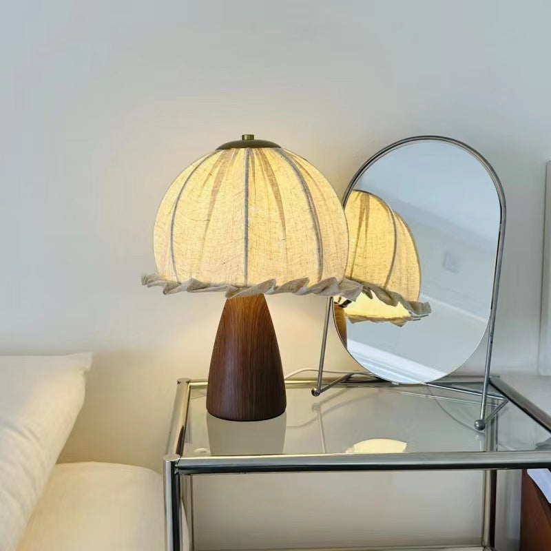 Mid Century Fabric Ceramic Table Lamp