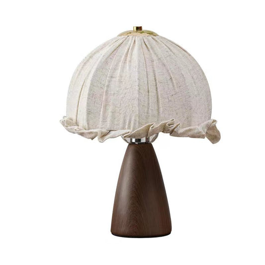 Mid Century Fabric Ceramic Table Lamp