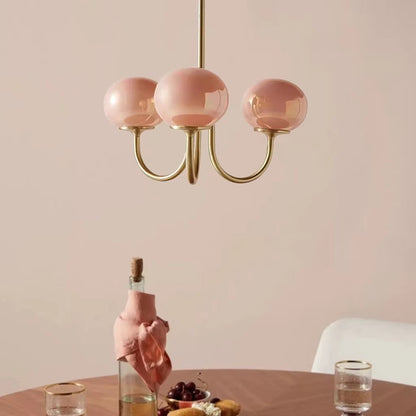 Mid Century Globe Gold Pendant Light