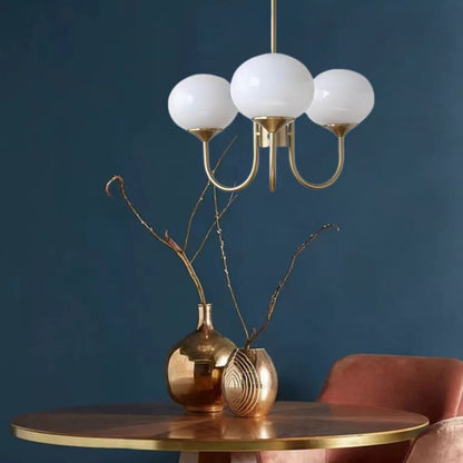 Mid Century Globe Gold Pendant Light