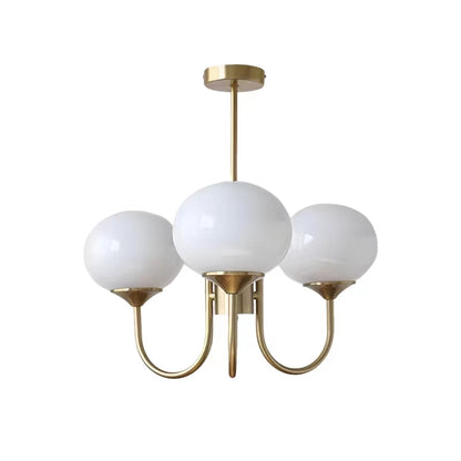 Mid Century Globe Gold Pendant Light