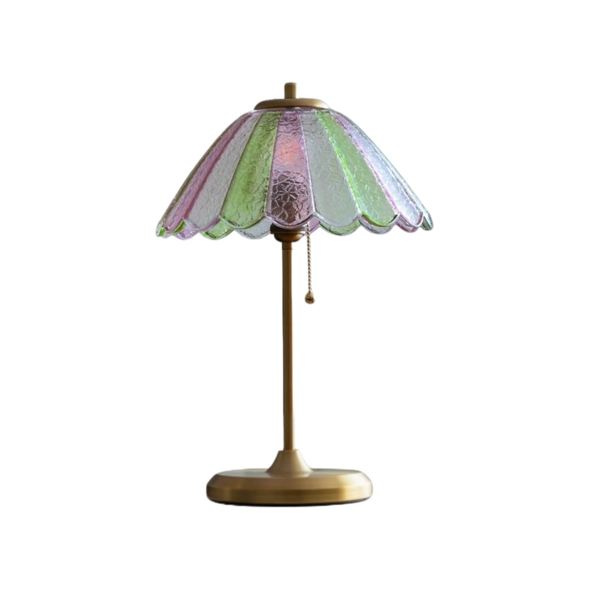 Mid Century Modern Decorative Stained Glass Table Lamp