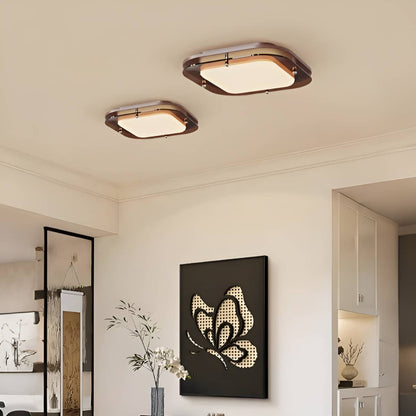 Mid Century Modern Geometric LED Brown Ceiling Light
