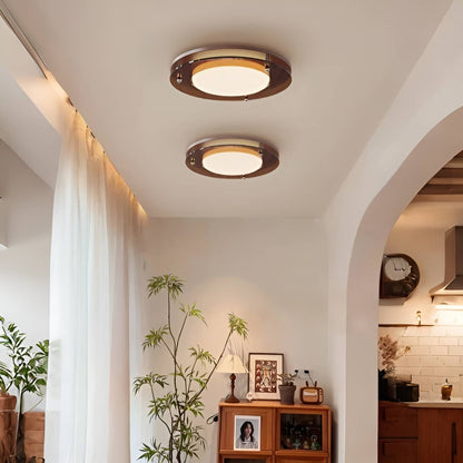 Mid Century Modern Geometric LED Brown Ceiling Light