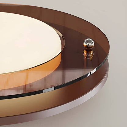 Mid Century Modern Geometric LED Brown Ceiling Light