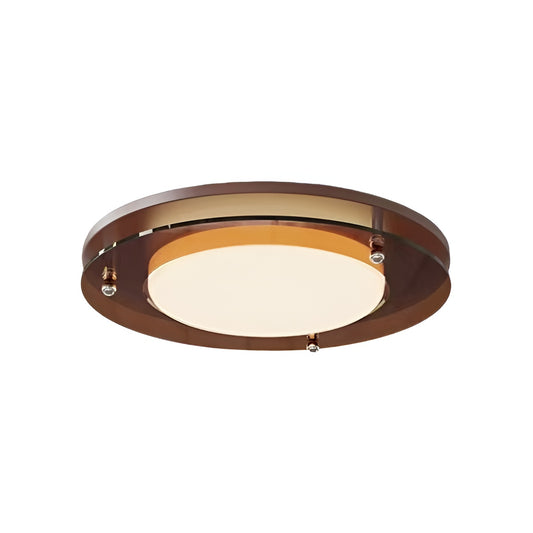 Mid Century Modern Geometric LED Brown Ceiling Light