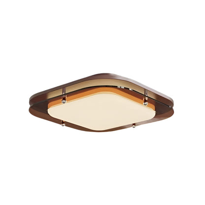 Mid Century Modern Geometric LED Brown Ceiling Light