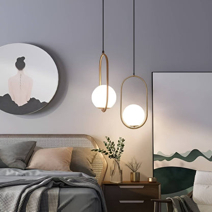 Mid-Century Modern Mila Loop Sphere Pendant Light