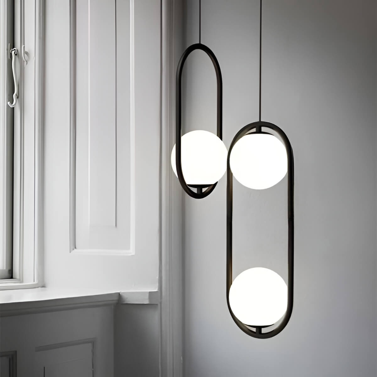 Mid-Century Modern Mila Loop Sphere Pendant Light