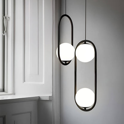 Mid-Century Modern Mila Loop Sphere Pendant Light