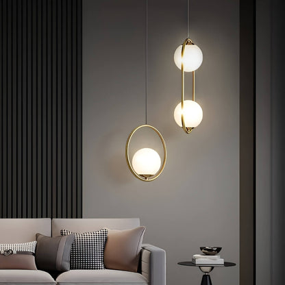 Mid-Century Modern Mila Loop Sphere Pendant Light
