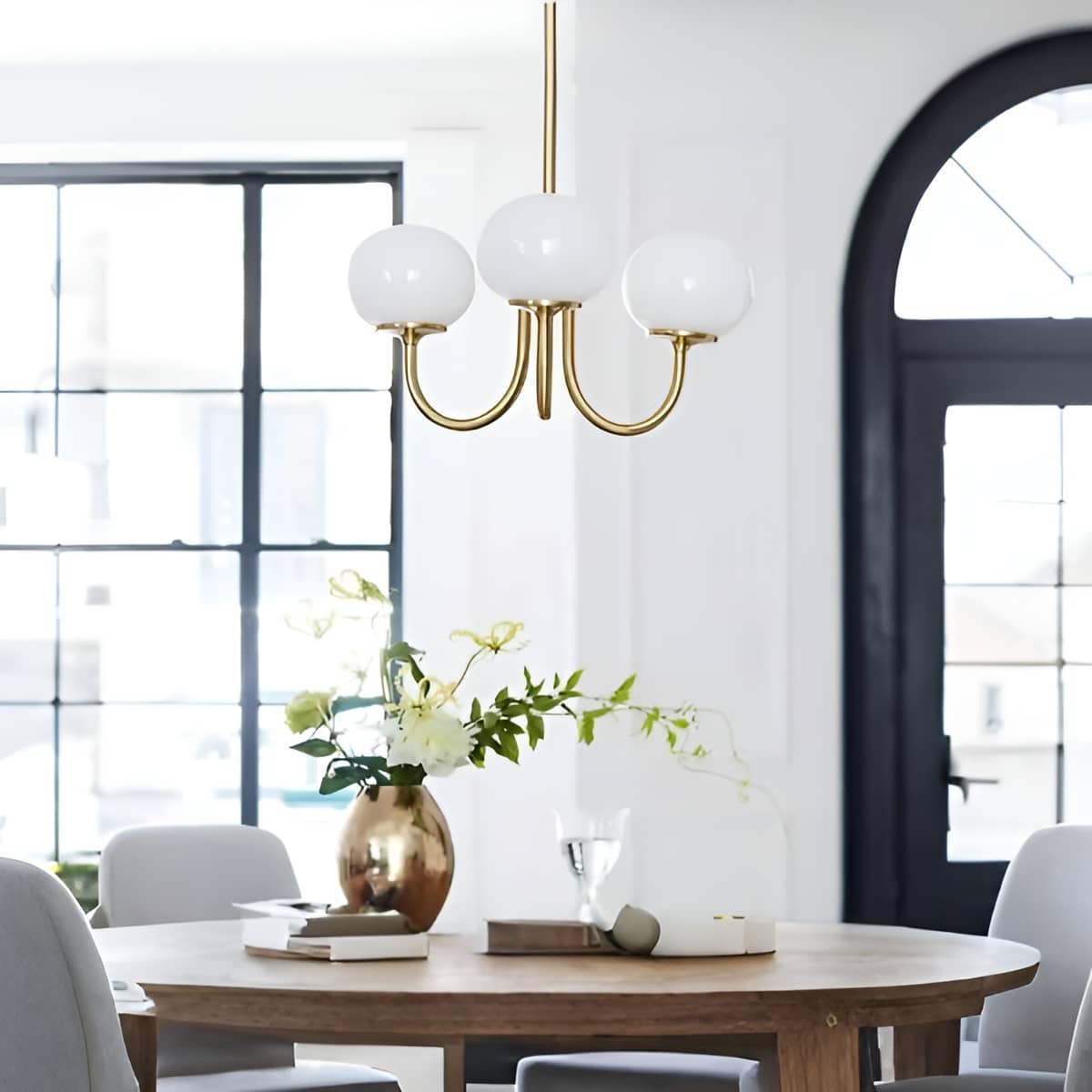 Mid Century Modern 3 Lights Chandelier for Dining Room