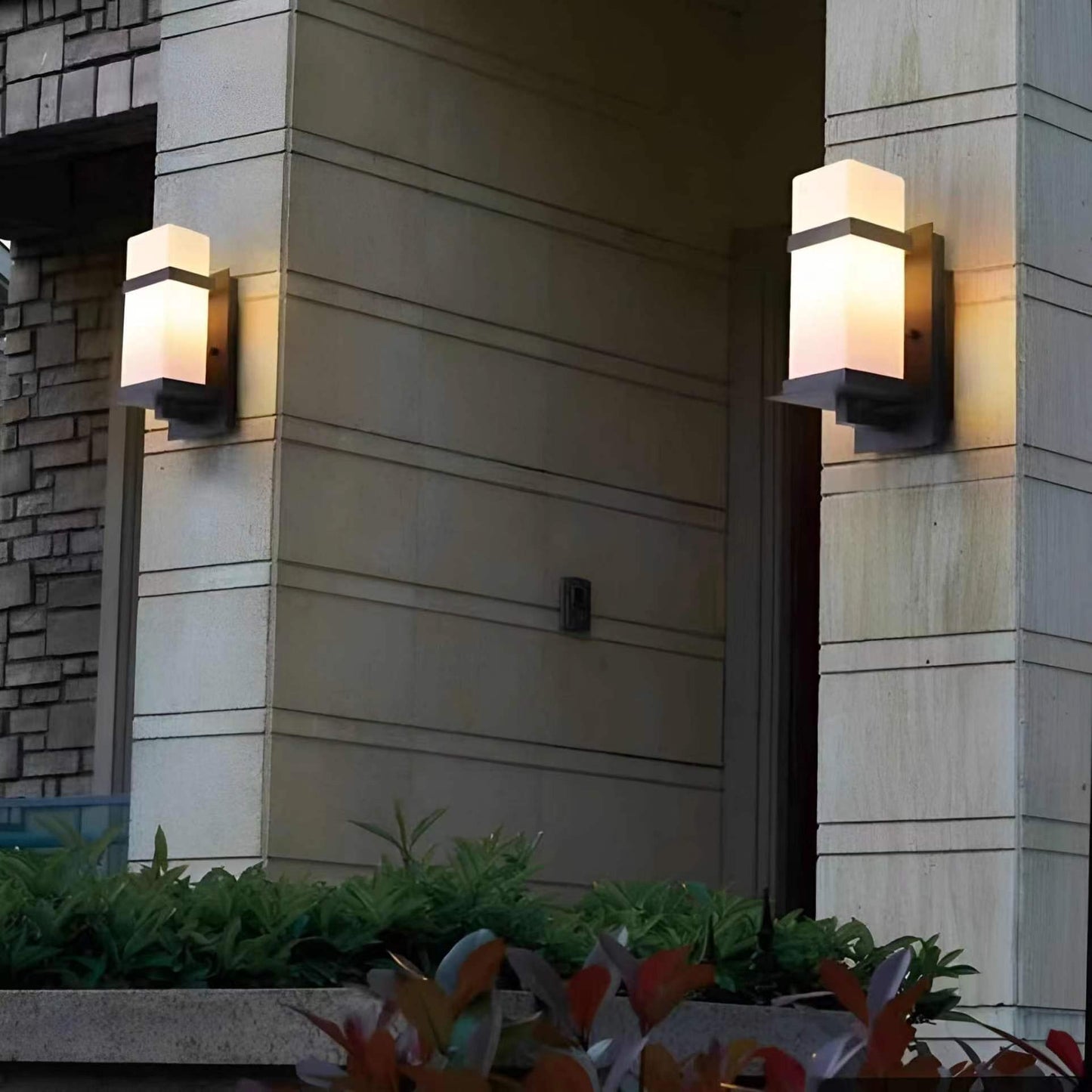 Mid Century Modern Geometric Outdoor Wall Light