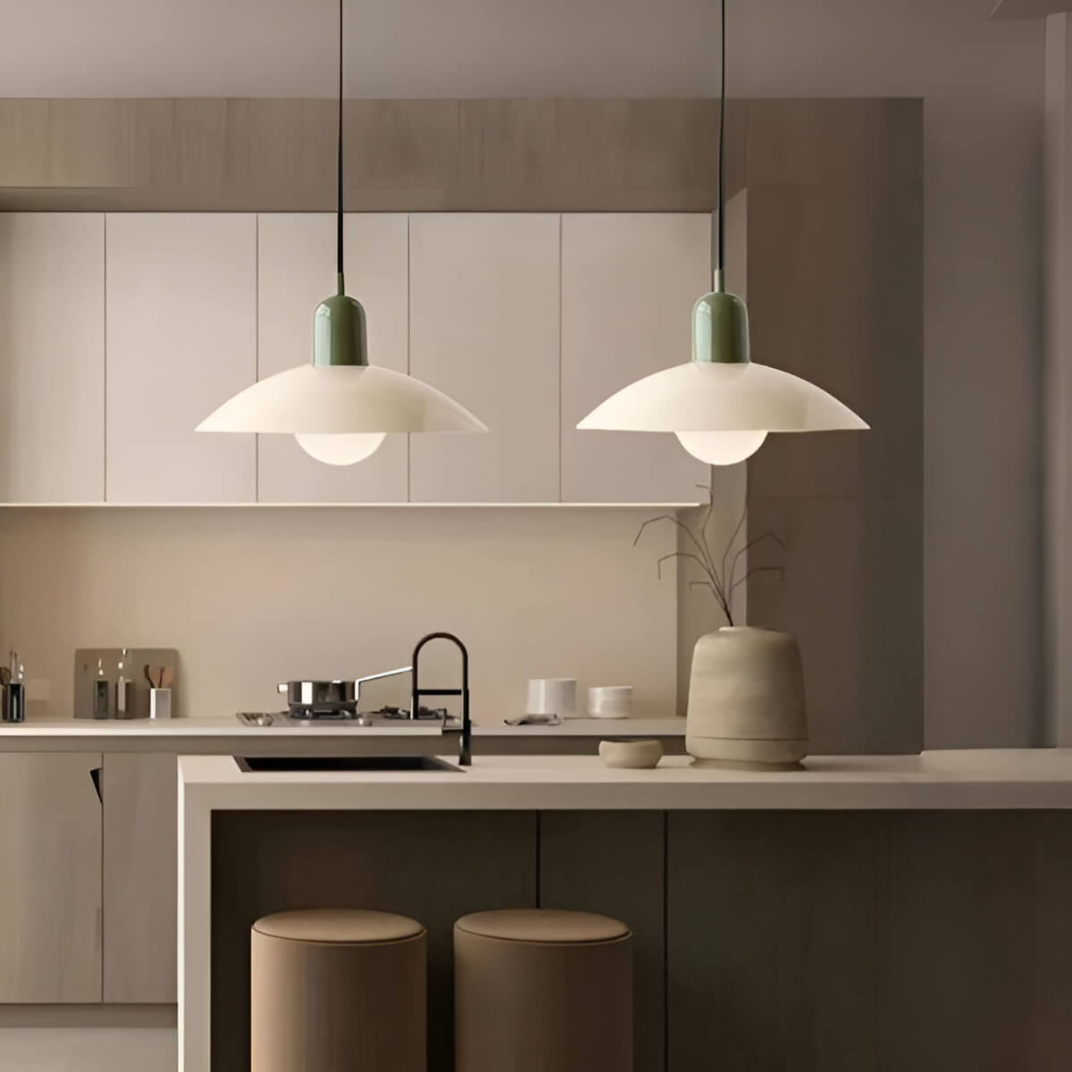 Mid Century Modern Saucer Colourful Pendant Light for Dining Area