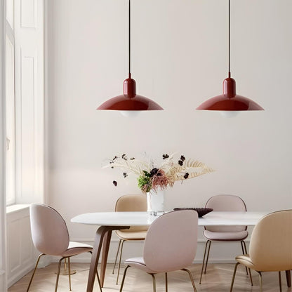 Mid Century Modern Saucer Colourful Pendant Light for Dining Area