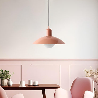 Mid Century Modern Saucer Colourful Pendant Light for Dining Area