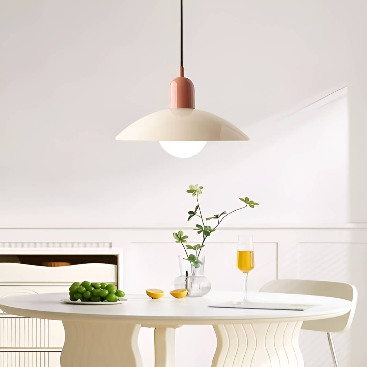 Mid Century Modern Saucer Colourful Pendant Light for Dining Area