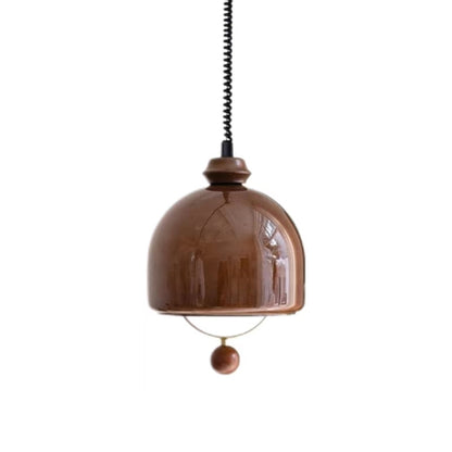 Mid Century Vintage Glass Pendant Lamp