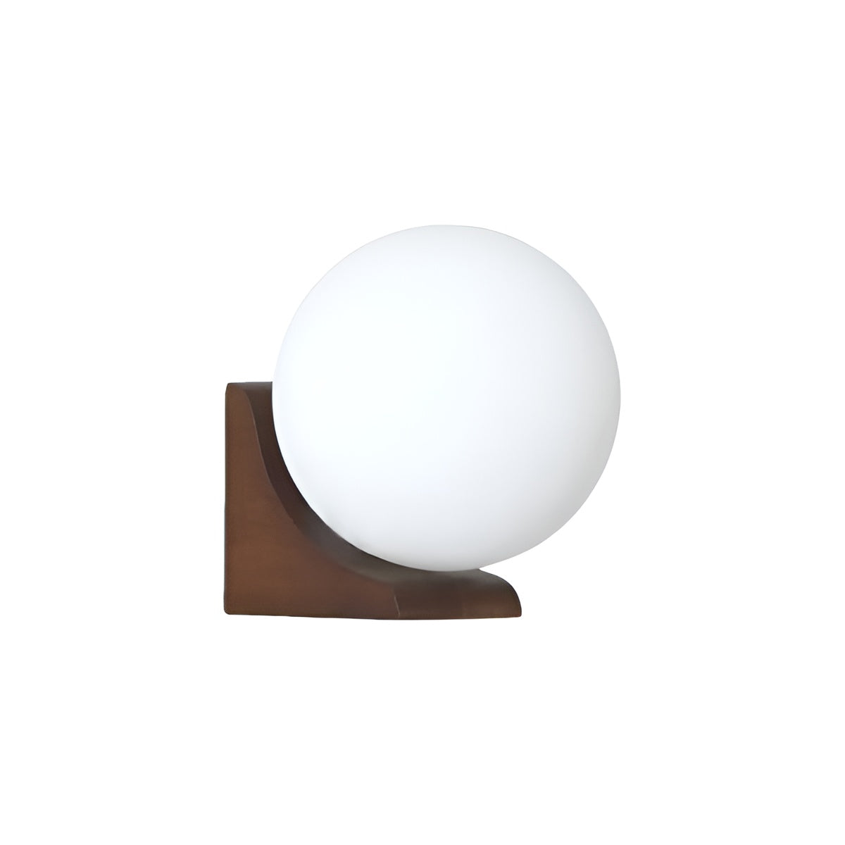 Minimalist Bracket Wood Wall Sconce with Globe Shade