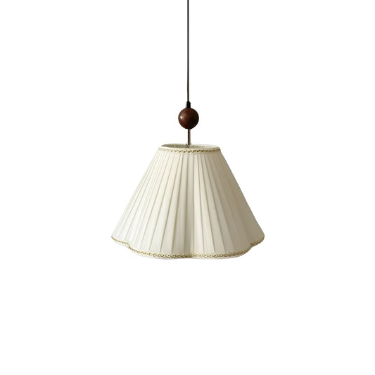 Minimalist Cream White Fabric Shade Pendant light