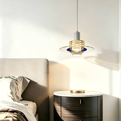 Minimalist Glass Disc Bauhaus Modern Pendant Light for Living Room